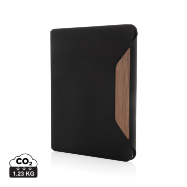 Logo trade advertising products picture of: Teri AWARE™ RPET and walnut A4 portfolio
